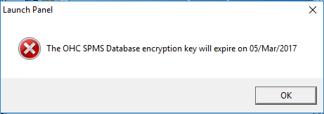 This figure shows the Day Encryption Key Expiry Warning This figure shows the Day Encryption Key Expiry Warning
