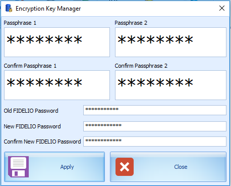 This figure shows the Encryption Key Manager This figure shows the Encryption Key Manager