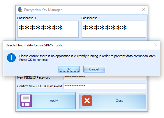 This figure shows the Encryption Key Manager Prompt This figure shows the Encryption Key Manager Prompt