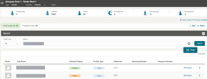 This figure shows the Profile Search Results