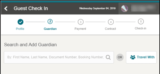 This figure shows the Search and Add Guardian page