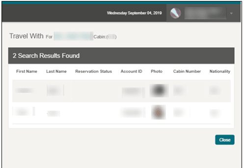 This figure shows the guest details of check in guest with travel companion. This figure shows the guest details of check in guest with travel companion.