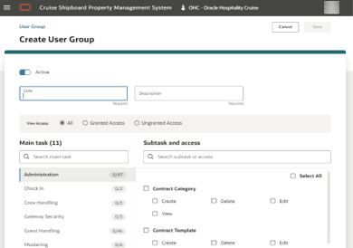 This figure shows the Create User Group