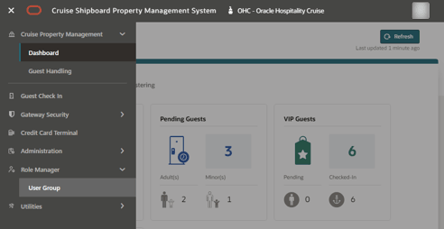 This figure shows the Role Manager