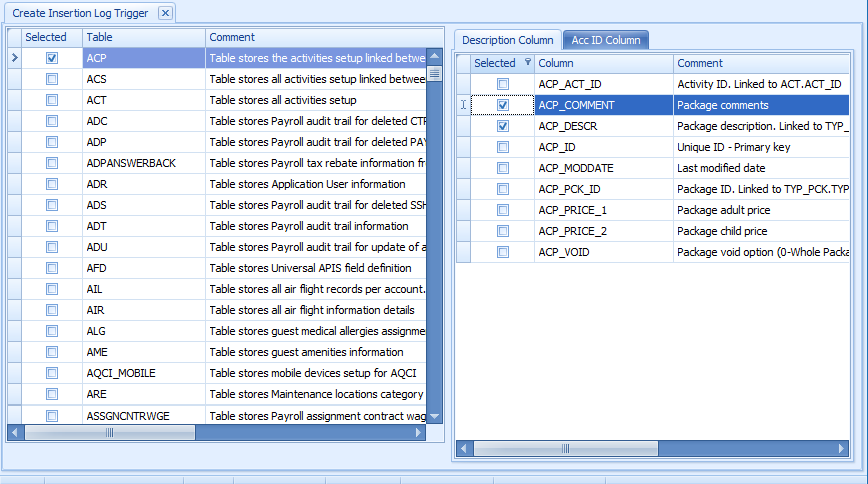 This figure shows the example of inserted triggers. This figure shows the example of inserted triggers.