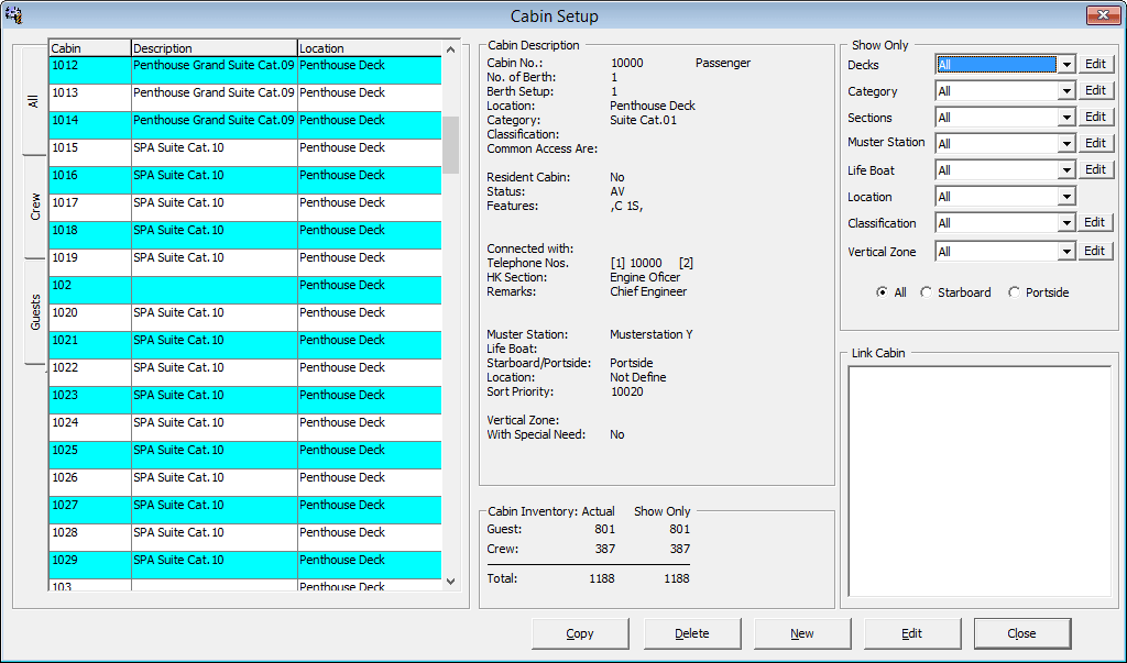 This image shows an overview of the Cabin Setup This image shows an overview of the Cabin Setup