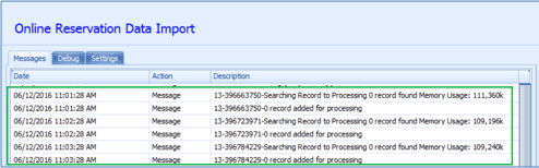 This figure shows the sample refresh interval messages logged by DGS.