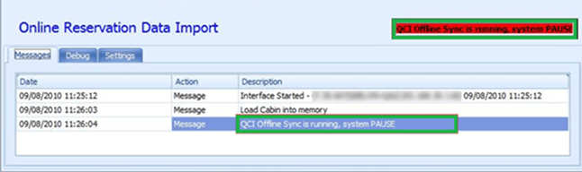 This figure shows the DGS Pause Mode when QCI Sync is running