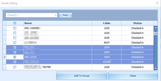 This figure shows the Group Delegate Listing