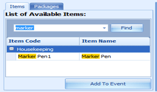 This figure shows the Event Items This figure shows the Event Items