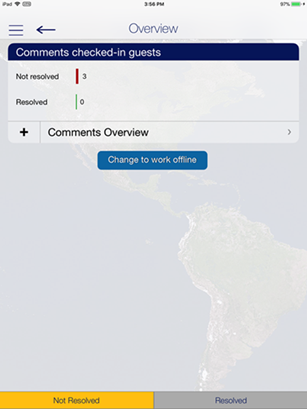 This figure shows the Guest Complaint/Comment page. This figure shows the Guest Complaint/Comment page.
