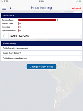 This figure shows the Housekeeping Overview page.