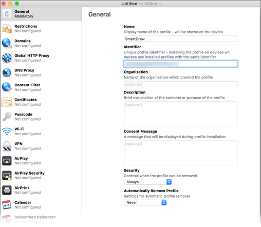 This figure shows the Profile ID configuration in General Settings