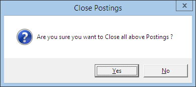 This figure shows the Close Posting Confirmation