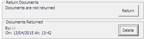 Documents Returned Check Document Return