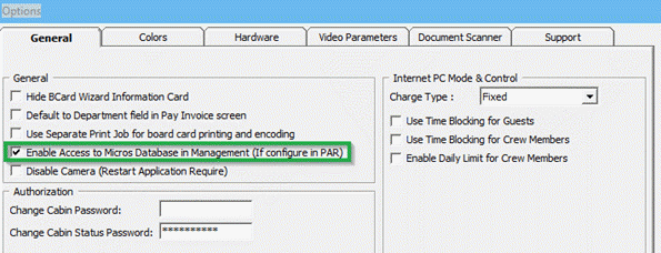 This figure shows the Management, Options Setup This figure shows the Management, Options Setup