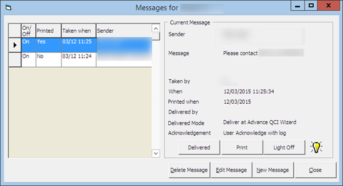 This figure shows the Message Form