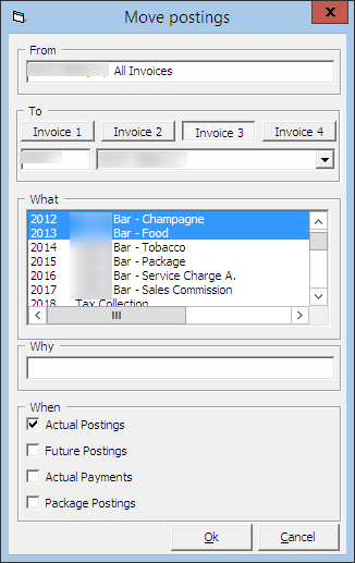 This figure shows the Move Posting Tab