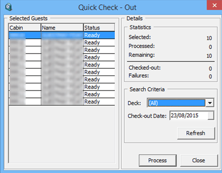 This figure shows the Quick Check Out
