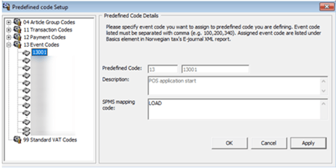 This figure shows the sample predefined event code.