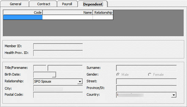 The figure shows the Crew Dependent tab. The figure shows the Crew Dependent tab.
