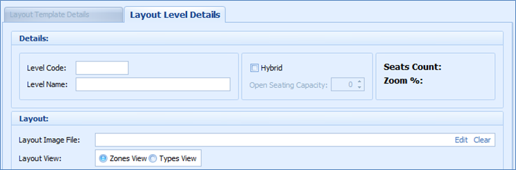 This figure shows the Layout Level Details input window that allow you to configure the required levels. This figure shows the Layout Level Details input window that allow you to configure the required levels.