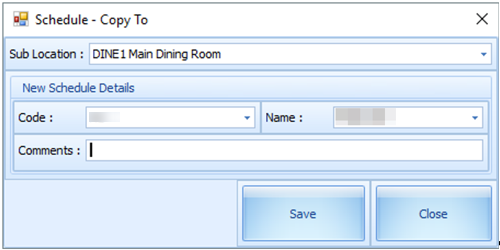 This figure shows the Schedule-Copy To window. This figure shows the Schedule-Copy To window.