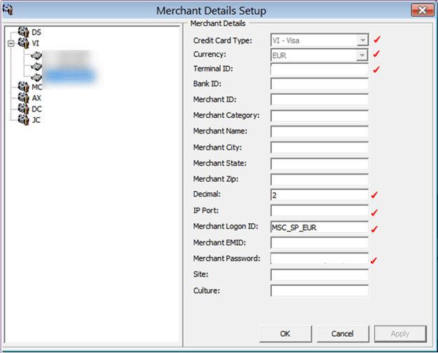 This figure shows the Merchant Setup This figure shows the Merchant Setup