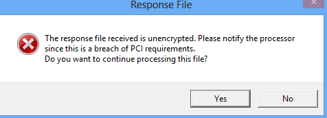 This figure shows the Non-encrypted Response File This figure shows the Non-encrypted Response File