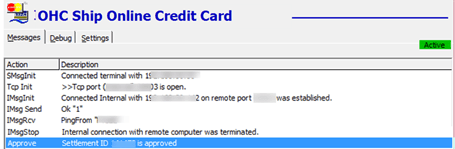 This figure shows the OHC Ship Transfer — Send Request Message — Send Settlement This figure shows the OHC Ship Transfer — Send Request Message — Send Settlement
