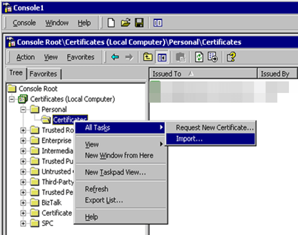 This figure shows the Certificate Container. This figure shows the Certificate Container.