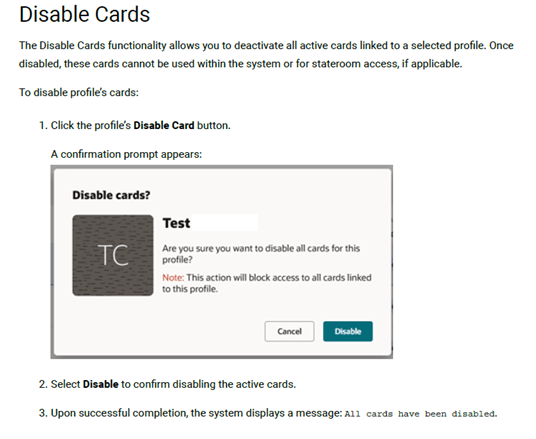 Disable Card confirmation prompt