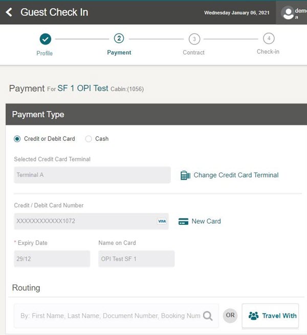 This figure shows the Credit Card Payment Type This figure shows the Credit Card Payment Type