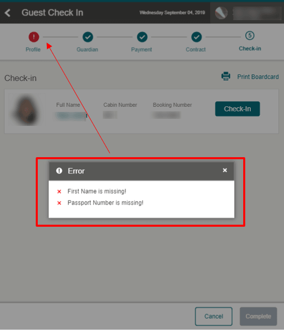 This figure shows the Check-In Validation. This figure shows the Check-In Validation.
