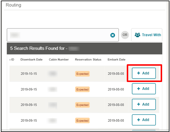 This figure shows the Mobile Check-In Routing page. This figure shows the Mobile Check-In Routing page.