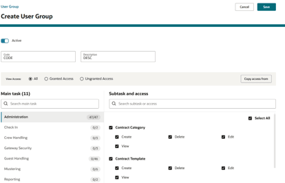This figure shows the Copy Access From (Save Enabled After Selection of Access Applied) This figure shows the Copy Access From (Save Enabled After Selection of Access Applied)