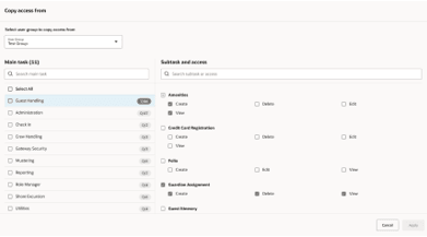 This figure shows the Copy Access From (Select User & Access to Copy Access From) This figure shows the Copy Access From (Select User & Access to Copy Access From)