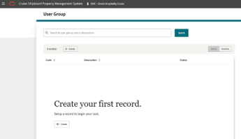 This figure shows the Create First Record This figure shows the Create First Record