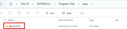 JDK21.0.10 Folder JDK21.0.10 Folder