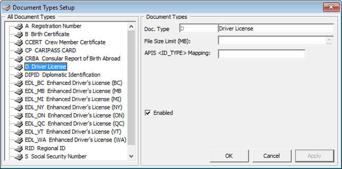 Setting Up Document Types