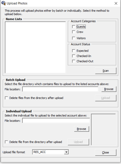 This figure shows the Upload Photos function.