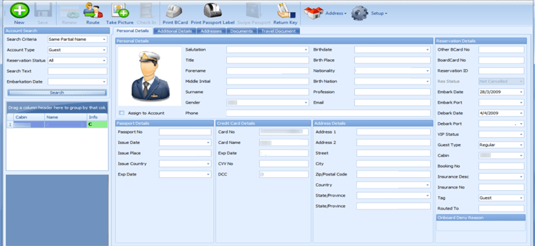 This figure shows the Account Search function. This figure shows the Account Search function.