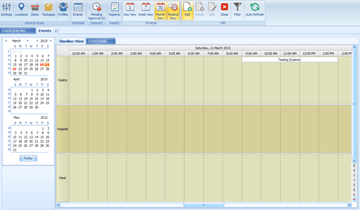 This figure shows the Events in Timeline View. This figure shows the Events in Timeline View.