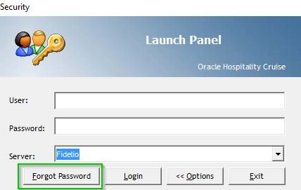This figure shows the field where you click to request for password reset.