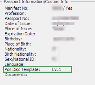 Assigned POS Discount Template