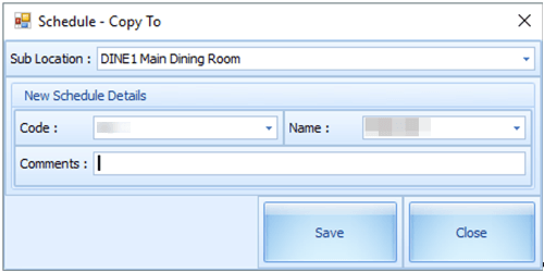 This figure shows the Schedule-Copy To window. This figure shows the Schedule-Copy To window.