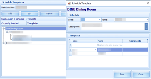 This figure shows the Schedule Templates form. This figure shows the Schedule Templates form.