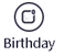 This figure shows the Birthday icon