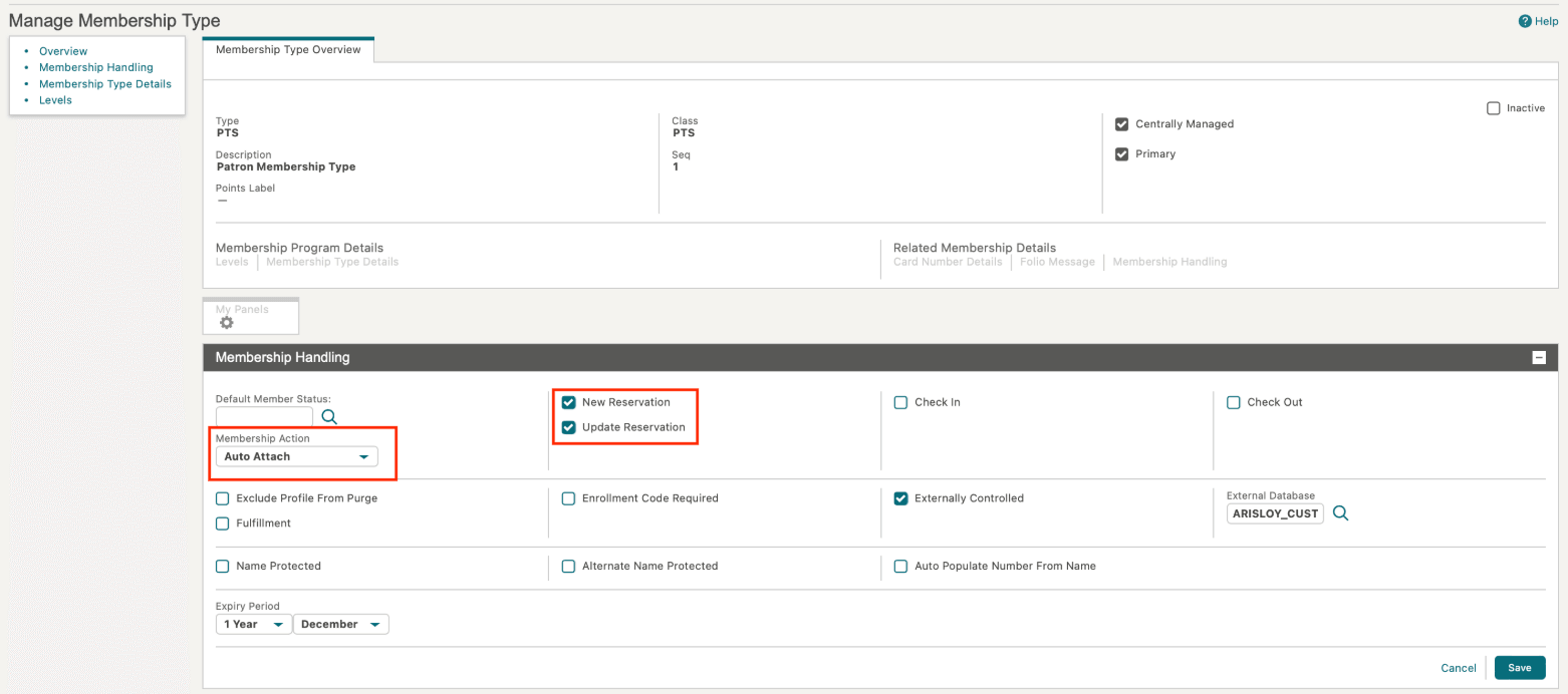 This image shows how to automatically update membership number Membership number on the new/updated reservations