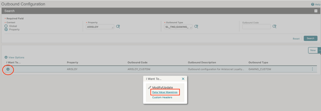 This image shows how to select Data value mappings.